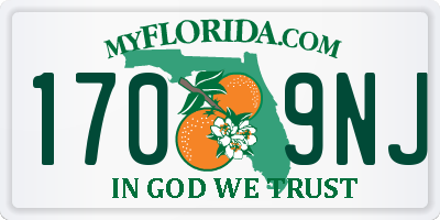 FL license plate 1709NJ