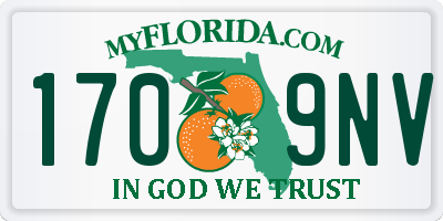 FL license plate 1709NV