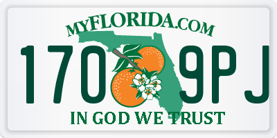 FL license plate 1709PJ