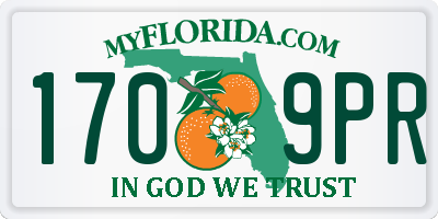 FL license plate 1709PR