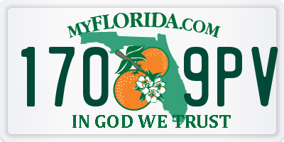 FL license plate 1709PV