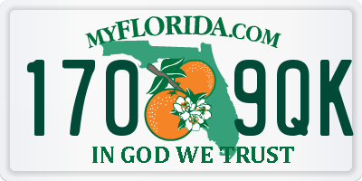 FL license plate 1709QK
