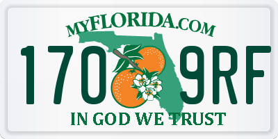 FL license plate 1709RF