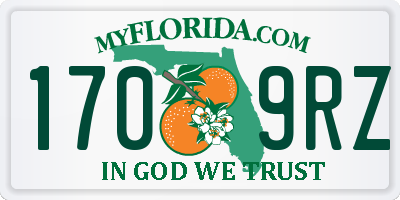 FL license plate 1709RZ