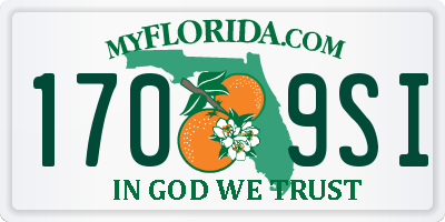 FL license plate 1709SI