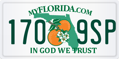 FL license plate 1709SP