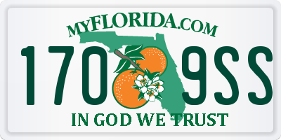 FL license plate 1709SS