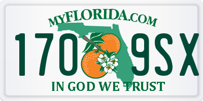 FL license plate 1709SX