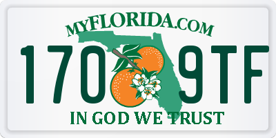 FL license plate 1709TF