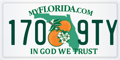 FL license plate 1709TY