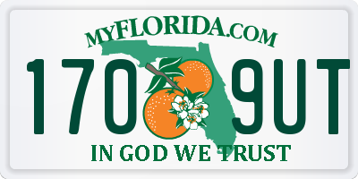 FL license plate 1709UT