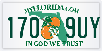 FL license plate 1709UY