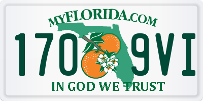 FL license plate 1709VI