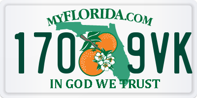 FL license plate 1709VK
