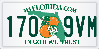 FL license plate 1709VM
