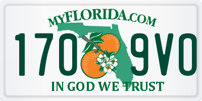 FL license plate 1709VO