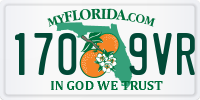 FL license plate 1709VR