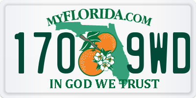 FL license plate 1709WD