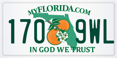 FL license plate 1709WL