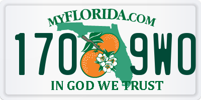 FL license plate 1709WO