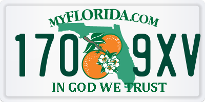 FL license plate 1709XV