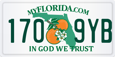 FL license plate 1709YB