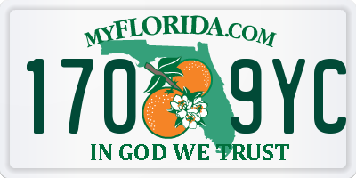 FL license plate 1709YC
