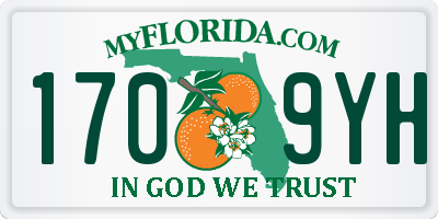 FL license plate 1709YH