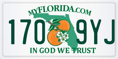 FL license plate 1709YJ