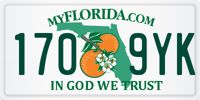 FL license plate 1709YK