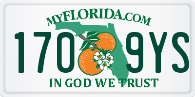 FL license plate 1709YS