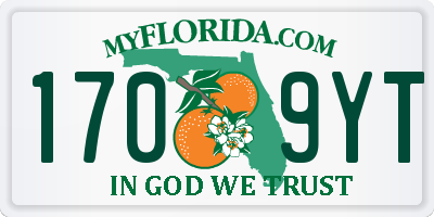 FL license plate 1709YT