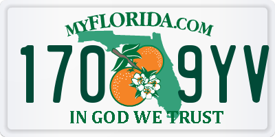 FL license plate 1709YV