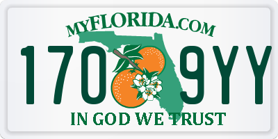 FL license plate 1709YY