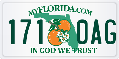 FL license plate 1710AG
