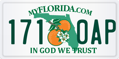 FL license plate 1710AP