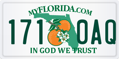 FL license plate 1710AQ
