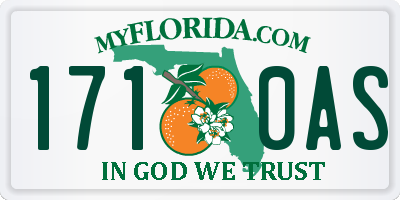 FL license plate 1710AS
