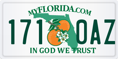 FL license plate 1710AZ