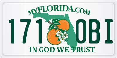 FL license plate 1710BI