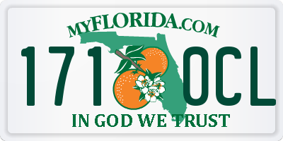 FL license plate 1710CL