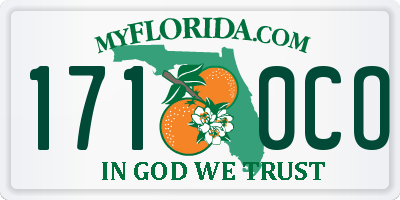 FL license plate 1710CO
