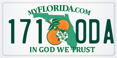FL license plate 1710DA