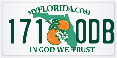 FL license plate 1710DB