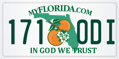 FL license plate 1710DI