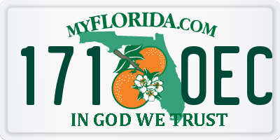FL license plate 1710EC