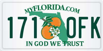 FL license plate 1710FK