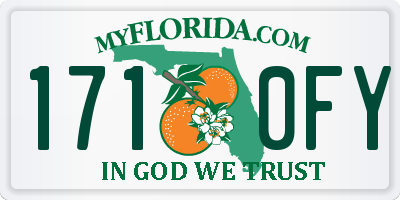 FL license plate 1710FY