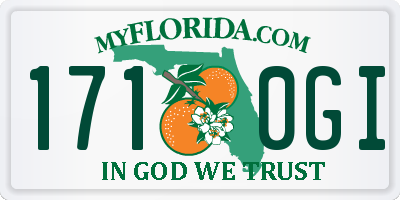 FL license plate 1710GI