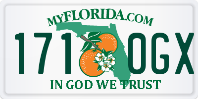 FL license plate 1710GX